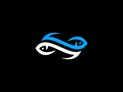 Two Fish animal brand branding design fish fisherman icon illustration logo vector