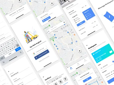 Angkot - Public Transportation App Concept Design app design case study design indonesia ios mobile ui shots transportation ui ui design uiux user interface ux ux design