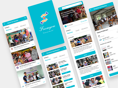 Fromyou advertisement app care design donation fromyou help people sketchapp ui ux video