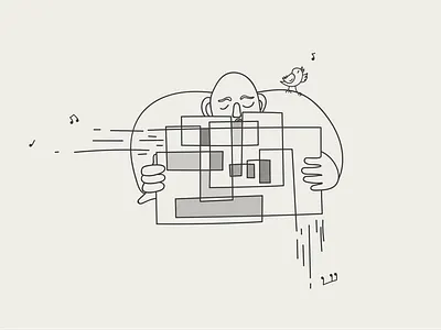 The Song art characterdesign characters clean design doodle drawing flat illustraion illustration art illustration lineart illustrator line art minimal minimal outline characters outline vector