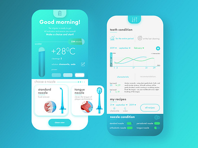 interaction with irrigator illustrator interaction mobile photoshop teeth ui ui ux ux uxdesign web