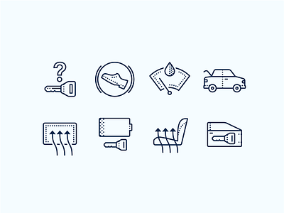 Dotted icons: Car Dashboard icon design icons minimal vector