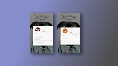 Sign Up (App) #DailyUI app dog ui ux