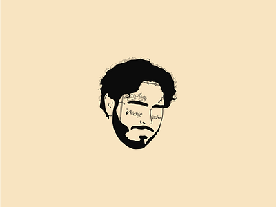 Post Malone music outline portrait post malone postmalone posty stoney vectors