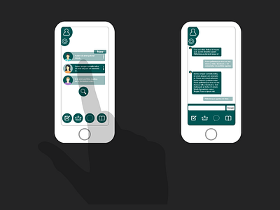 Anti-stress project design logo message smartphone student ui ui design vector