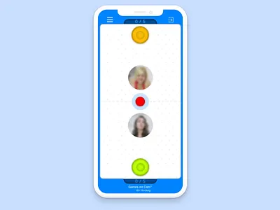 Air Hockey GUI with Live Cam air hockey game game design gui ios sketch ui ui app video chat