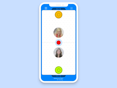 Air Hockey GUI with Live Cam air hockey game game design gui ios sketch ui ui app video chat