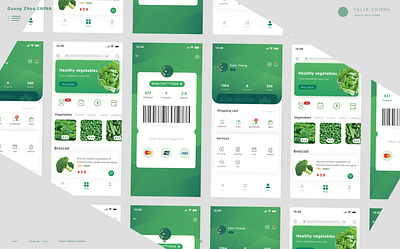 Vegetables APP app design illustration ui ux