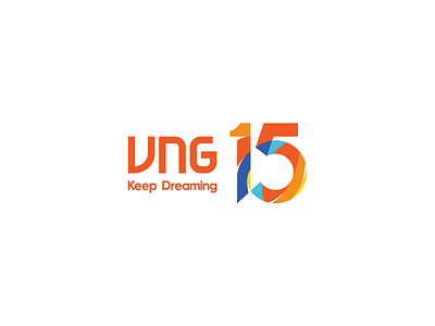 VNG 15 LOGO 15 anniversary birthday branding colorful design logo number vng