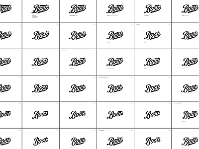 Boots Exploration branding hand drawn hand lettering lettering logo logotype script sketch type typography