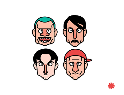 Red Hot Chili Peppers fanart illustration red hot chili peppers vector