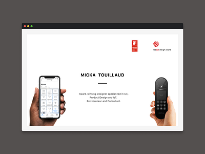 UX Design Consultant Portfolio awards consulting design designer designer logo iot logo minimalist portfolio portfolio website product design ux website
