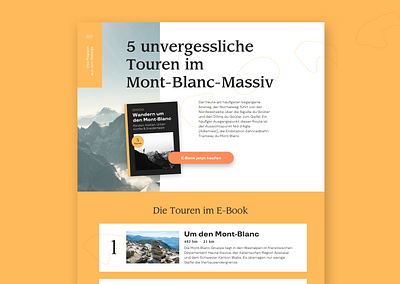 Daily UI #3 Landing Page alpine desktop flat hiking landing page outdoor typography ui ux web webdesign website yellow