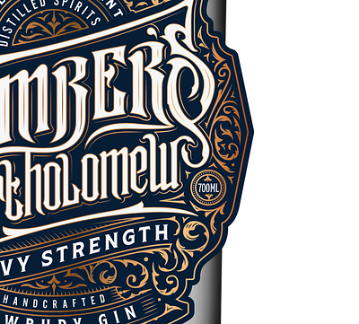 Lumbers design distillery gin illustration label packaging packaging design print typography whiskey