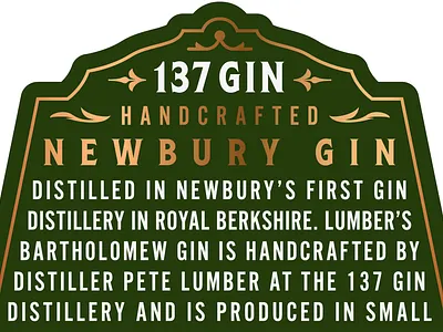 137 design distillery gin illustration label packaging packaging design print spirit typography