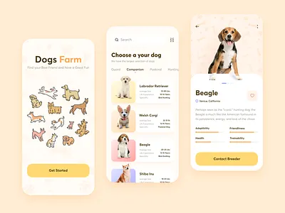 Dogs Adoption Service // Mobile App Concept app clean design flat minimal mobile mobile app product design typography ui ui design uidesign uiux ux vector web web design webdesign website