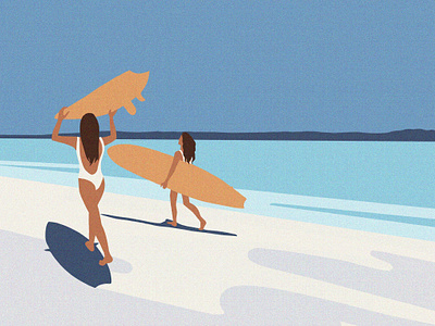 Surf girl digital digitalart digitalillustration flat flat illustration illustration procreate sketch web webillustration