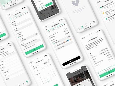 LetsKamp – First-ever summer camp booking app app booking calendar cards figma ios app iphone x list mobile app design navigation payment product design registration ui ux