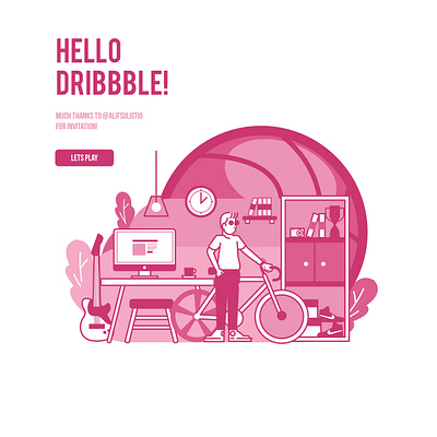 Hello Dribble Shot! debut design dribble first shot hellodribbble illustration ui ux vector vector illustration webdeisgn