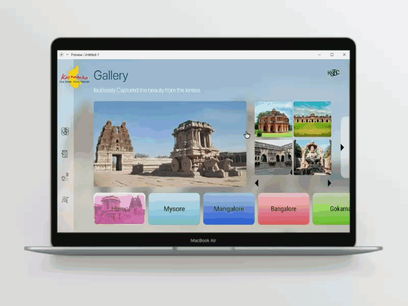 Karnataka tourism website mock-up adobexd uidesigners uxtrends animation ui uidesign ux xd design xddailychallenge