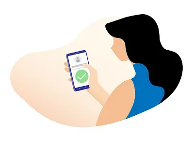 Verify profile app illustration ui ux vector