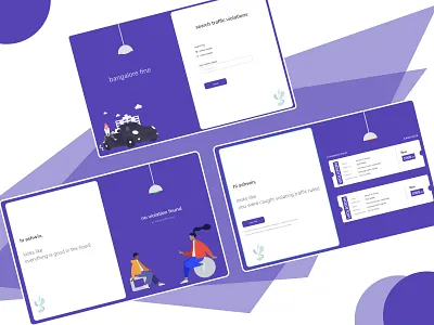 Traffic Violation design illustration ui vector web