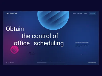 Delibroom Landing app booking design landing management meeting meeting room organize planner promo promotional reservation web