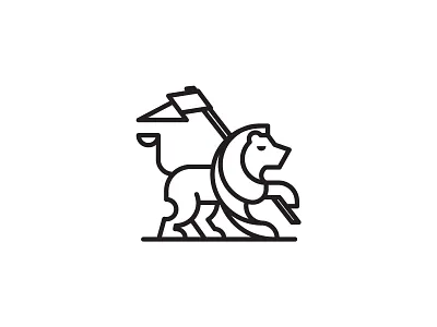 Lion line animal design illustration linear icons lineart lion logo scredeck simple