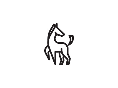 Horse Line animal design horse illustration logo scredeck simple stallion