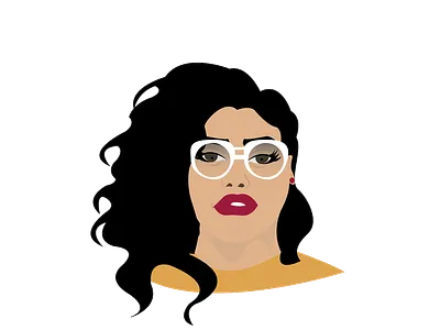 flat illustration art hair illustration vector woman illustration