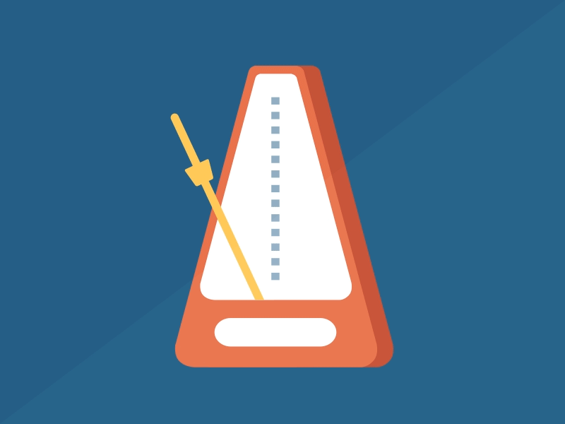 Metronome animation beat geometric illustrator loop metronome minimal mograph motion design motion graphics music rhythm shapes tempo time vector