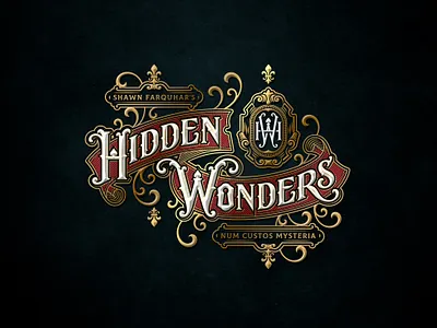 Hidden Wonders lettering logo magic magician show typography wonder