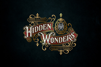 Hidden Wonders lettering logo magic magician show typography wonder