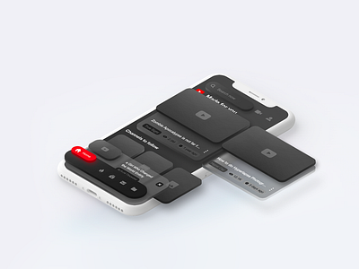 YouTube App concept - Fluent Design concept fluent fluent design isometric player streaming ui video youtube