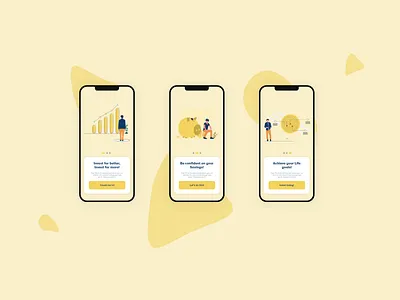 FundsApp - Onboarding app design illustration ui ux