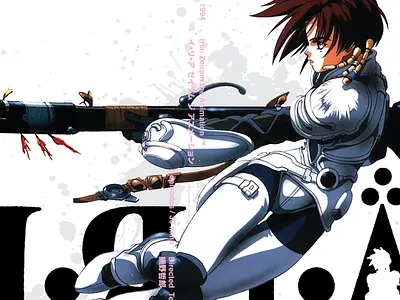 Iria: Zeiram 1990 anime blood collage sci fi typogaphy