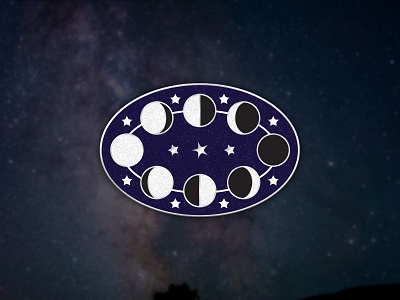 Moon Phases with Glitter Effects design illustration illustrator pin design