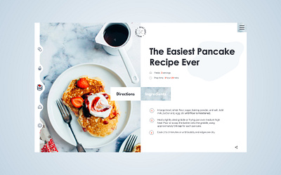 Dessert concept page concept cookies cooking design desserts food homepage landing pancakes sketch ui ux ui