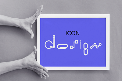 minimalistic poster on icon design branding graphic design icon typography vector