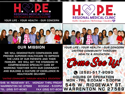 Hope Medical Flyers 2 art branding community community service design health health care hospital hospital app hospital logo identity illustration illustrator logo medicaid medical medical design medicare photoshop uplifting
