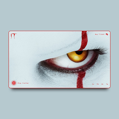 Concept for film "IT" clean concept creative design film it ui ux web webdesign website