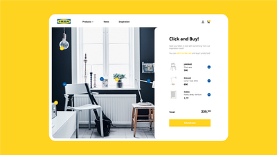 Ikea Click and Buy - Daily UI 002 Credit Card Check chekout dailyui dailyui002 figma ikea sketch ui ux web webdesig