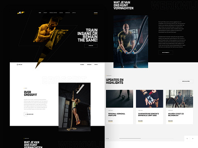 Crossfit Design black clean design clean ui crossfit landing page design power powerful sports sports design thunder ui ux uidesign