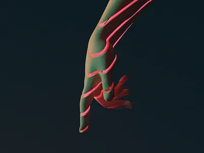 T O U C H 3d animation blender cyberpunk cybervibe illustration motion design neon noir