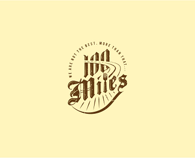 100 Miles Fast food shop Logo Concept 100 brown coffeeshop creative gorgeous illustration logotype miles old fashioned rasturant rasturant typogaphy vintage