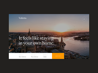 Valletta–Motion Study after effects animation booking fullscreen hotel interface luxury malta menu motion page transition serif smooth subtle template ui ui animation ui design webdesign website