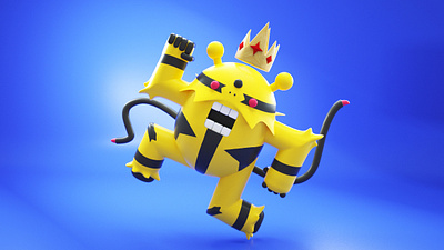 Cactuar Electivire 3d 3d art blender3d character cinema4d design dribbble modeling nintendo octane pokemon render shot