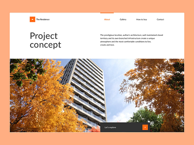 The Residence. Project page about animation architect interaction minimalism motion news subscribe ui web