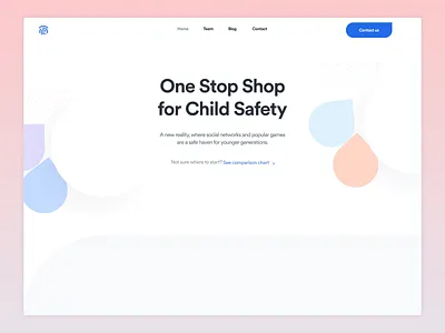 Light Website - Motion child clean contact footer landingpage motion pattern safty simple testimoinals white