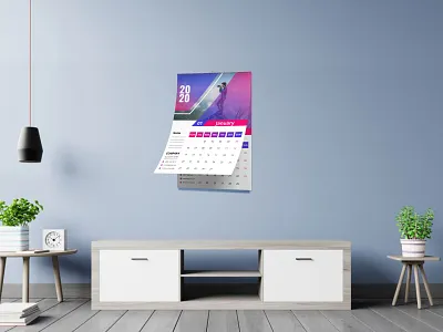 2020 Wall Calendar Template 2020 a3 branding corporate creative desing illustration template wall wall calendar